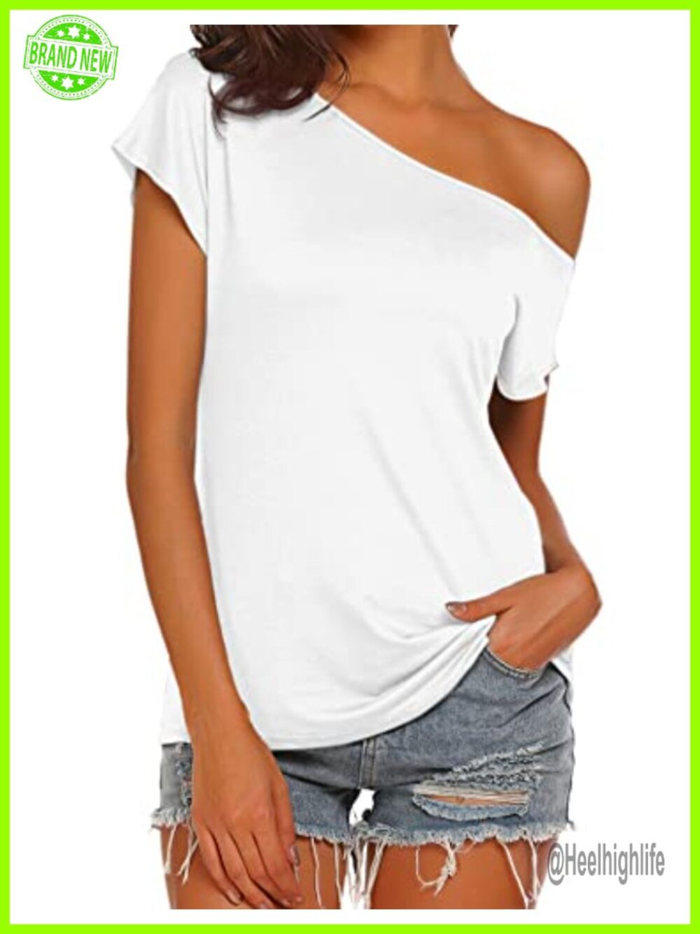 Off The Shoulder Short Sleeve Tunic Top Casual Summer Shirt